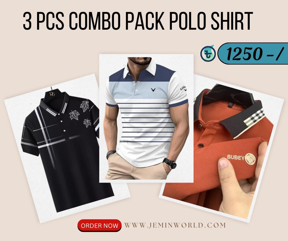 3 pcs Combo Polo Shirt for Men