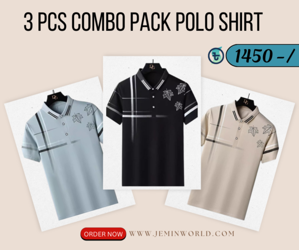 3 Pcs Combo Polo Shirt for Men 11