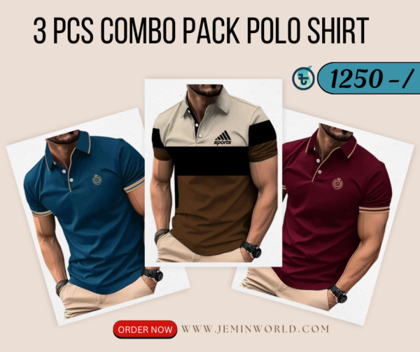 3 Pcs Combo Polo Shirt for Men 13